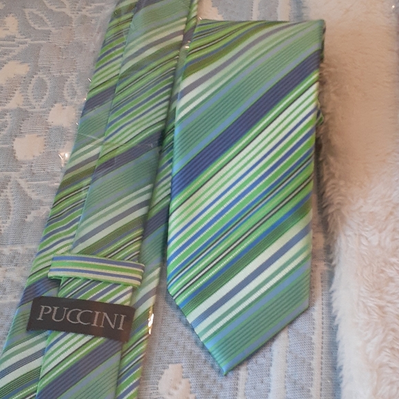 Puccini Other - Puccini mens tired NWT in plastic green blue handmade gift or grab bag o…